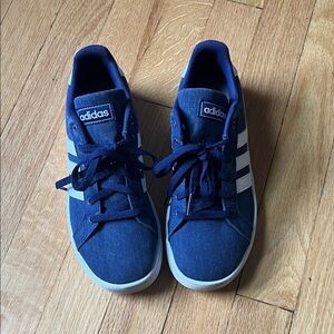 Adidas Navy Sneakers with White Accents